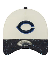 New Era Men's Cream Cincinnati Reds Speckle A-Frame 9FORTY Adjustable Hat