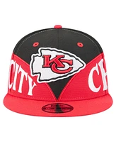 New Era Men's Black/Red Kansas City Chiefs Split 9FIFTY Snapback Hat