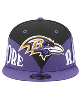 New Era Men's Black/Purple Baltimore Ravens Split 9FIFTY Snapback Hat