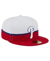New Era Men's Red/White Philadelphia Phillies Paint Stroke 59FIFTY Fitted Hat
