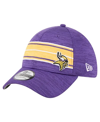 New Era Men's Purple Minnesota Vikings Stripes 39THIRTY Flex Hat