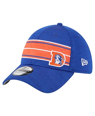 New Era Men's Royal Denver Broncos Stripes 39THIRTY Flex Hat