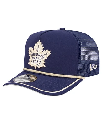 New Era Men's Blue Toronto Maple Leaf's Vintage Team Rope A-Frame 9FIFTY Snapback Hat