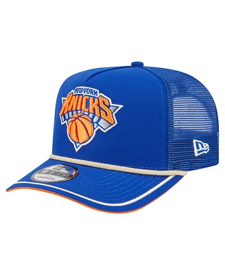 New Era Men's Blue New York Knicks Vintage Team Rope A-Frame 9FIFTY Snapback Hat