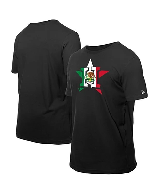 New Era Men's Black Houston Astros Mexican Flag Logo T-Shirt