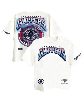Two Hype Men's White La Clippers Drip Dime Collection Premium T-Shirt