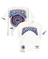 Two Hype Men's White La Clippers Drip Dime Collection Premium T-Shirt