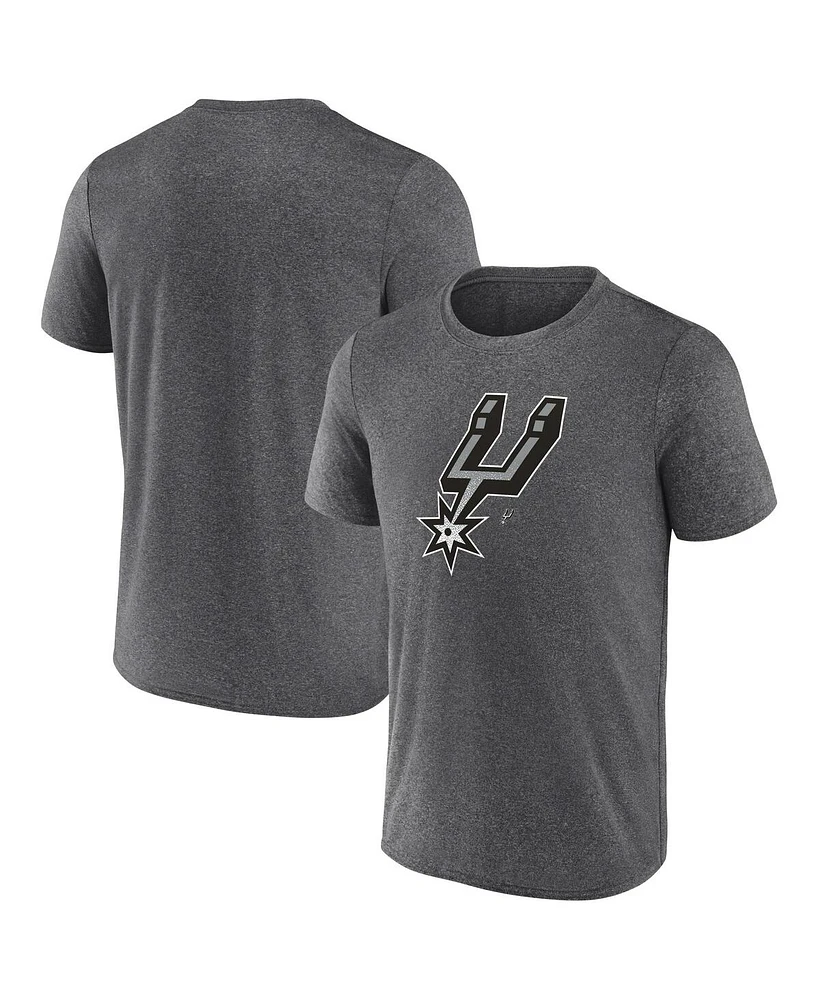 Fanatics Men's Heather Charcoal San Antonio Spurs Iconic Overtime T-Shirt