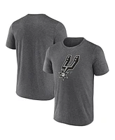 Fanatics Men's Heather Charcoal San Antonio Spurs Iconic Overtime T-Shirt