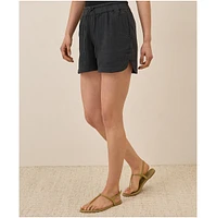 Pact Cotton Coastal Double Gauze Curved Hem Short