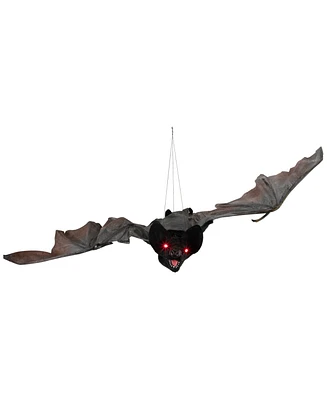 Northlight 48" Led Lighted and Animated Halloween Bat with Moving Wings