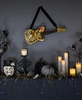 Northlight 22.75" Lighted Rockin' Skeleton Guitar with Sound Halloween Decoration