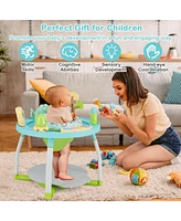 Costway 5-in-1 Baby Activity Center with Rotating Seat Removable Toys Lights & Music