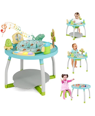 Costway 5-in-1 Baby Activity Center with Rotating Seat Removable Toys Lights & Music