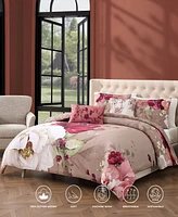Bebejan Florence Bedding 200 Thread Count 100% Cotton 5 Piece King Size Reversible Comforter Set