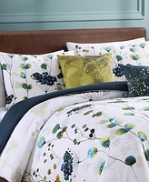 Bebejan Abstract Vines Bedding 200 Thread Count 100% Cotton Sateen 5 Piece Queen Size Reversible Comforter Set