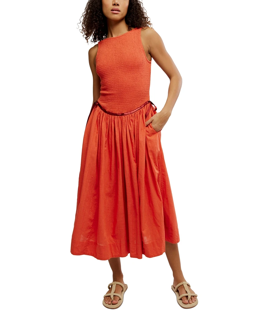 Free People Women's Nightingale Smocked Midi Dress