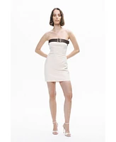 Nocturne Women's Belt Detailed Mini Dress