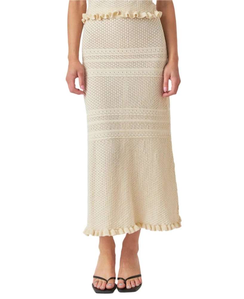 endless rose Women's Knit Midi Skirt