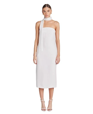 endless rose Women's Choker Tie Midi Dress