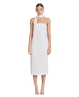 endless rose Women's Choker Tie Midi Dress