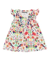 Mixed Up Clothing Baby Girls Vestito Dress Set - Animal Arabesque