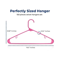 SereneLife 150 Pack Plastic Hangers – Non-Slip, Space-Saving, Durable & Strong for Shirts, Sweaters, Hoodies, Kids Clothes & Dresses, Ultra-Thin