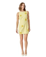 endless rose Women's Embellished Linen Mini Dress