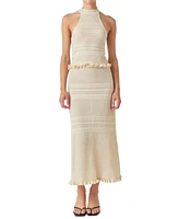 endless rose Women's Knit Pointelle Racerback Top