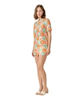 endless rose Women's Floral Short Sleeve Top