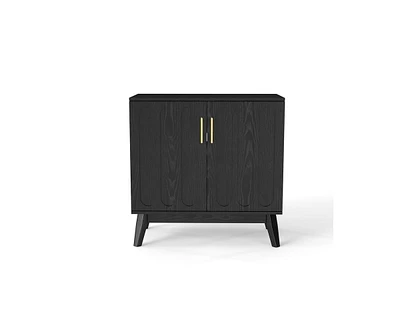 Casainc Mid Century Modern Kitchen Cabinet with Adjustable Shelves & Solid Wood Legs