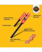 Aofar Fire Starter Af-381plus Fire Steel with Paracord and Whistle for Camping, Hiking, Hunting, Backpacking, Boating, Emergency Rescue…