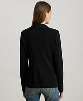 Lauren Ralph Women's Cotton-Blend Sweater Blazer