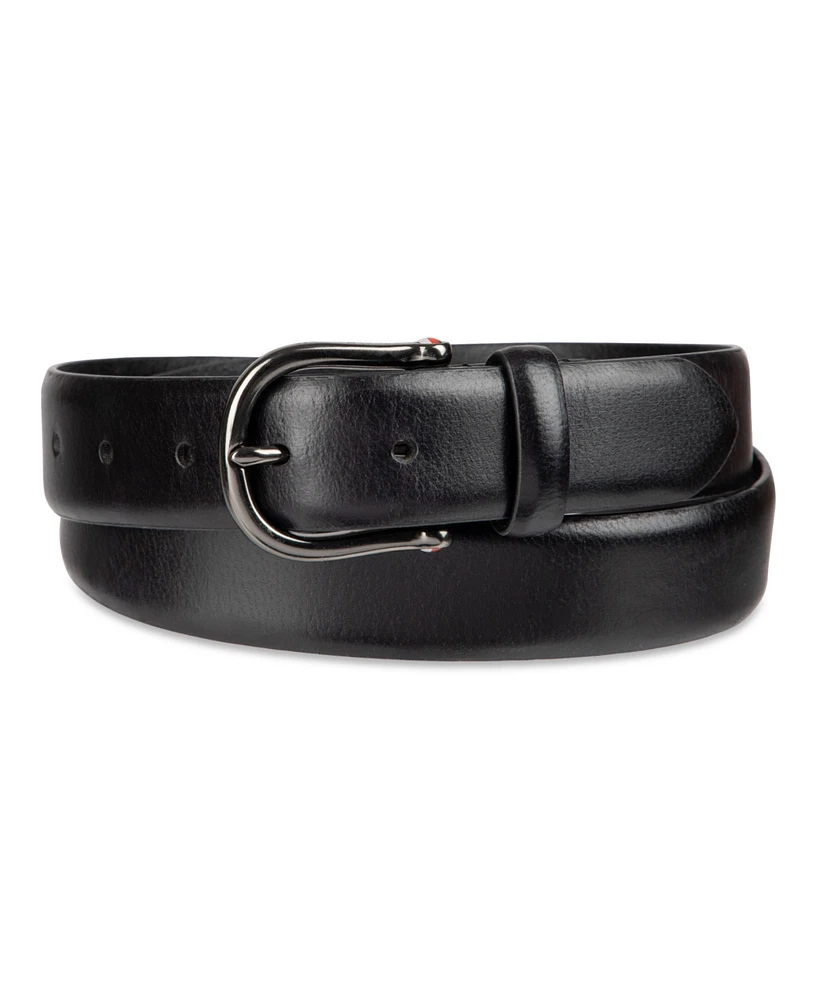 Tommy Hilfiger Men's Nautical Feather Edge Leather Belt