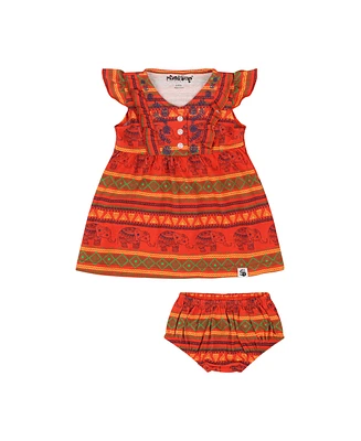 Mixed Up Clothing Baby Girls Vestito Dress Set - Jacquard Stripe