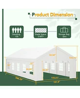 Mondawe 16x32ft Commercial Party Tent - Waterproof Outdoor Canopy with Removable Walls