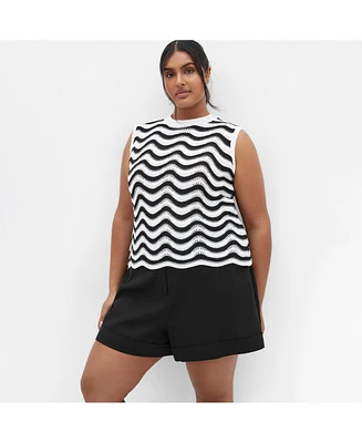 City Chic Women's Cornelia Wave Top
