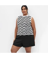 City Chic Women's Cornelia Wave Top