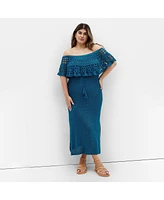 City Chic Women's Callie Crochet Dress