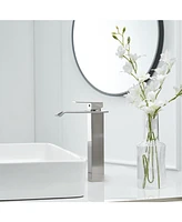 Greenspring Waterfall Single Hole Handle Bathroom Vessel Sink Faucet With Pop-up Drain Assembly Matte Black & Gold