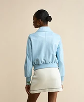 Furniq Uk Women's Leather Bomber Jacket, Created For Macy's