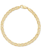 Lightweight Polished Mariner Chain Bracelet 5.5mm in 14k Yellow Gold