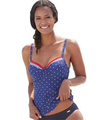 Lascana Women's Striped Polka Dot Tankini Swimsuit Top