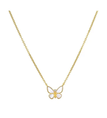 Renewed Hope Pearl Butterfly Necklace