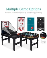 Best Choice Products 13-in-1 Combo Game Table Set w/ Ping Pong, Foosball, Basketball, Air Hockey, Archery