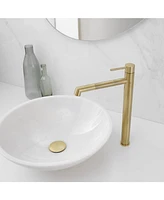 Greenspring Single Hole Handle Bathroom Vessel Sink Faucet With Supply Hose Black Gold