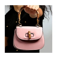 Haute Sauce Women's The Bamboo-Curve Hand Bag - Blush Pink