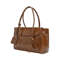 Women's The Large Medis Satchel Bag - Chocolate Brown