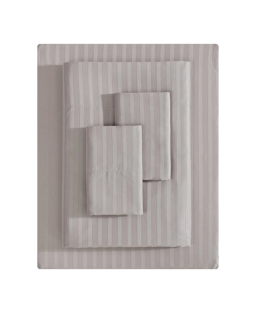 Vera Wang Dobby Stripe 290-Thread Count Cotton 4-Pc. Sheet Set