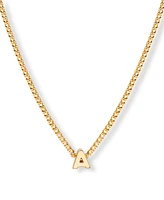brook & york Gold Plated Kira Mini Initial Short Pendant Necklace